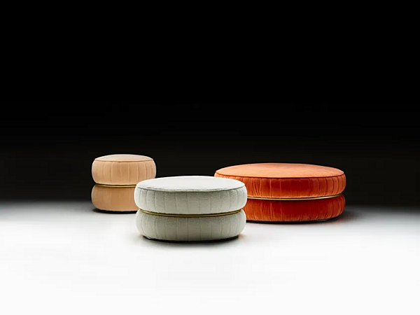 Pouf rotondo in tessuto Lillo Black Tie LIL80 fabbrica Black Tie dall'Italia. Foto №3