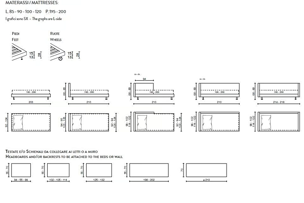 Divano letto in tessuto 2 posti Mono Duomo Design fabbrica Duomo Design dall'Italia. Foto №9