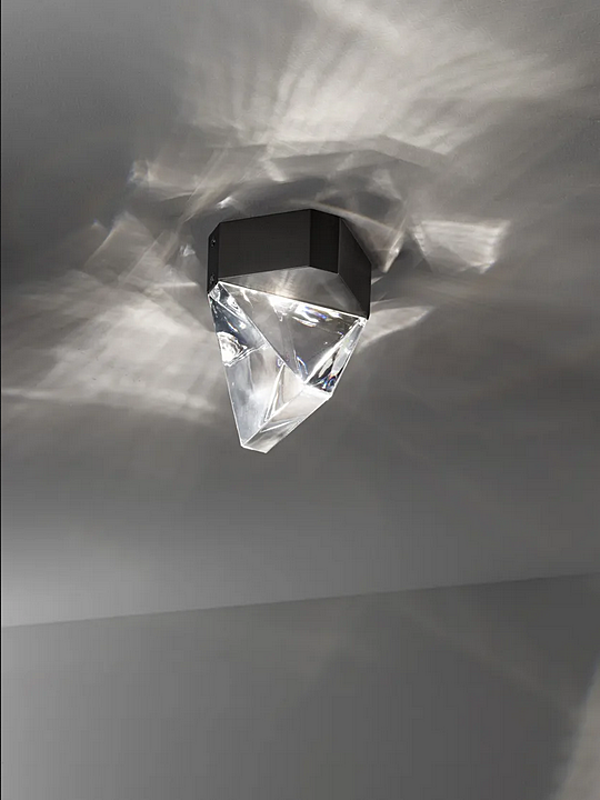 Lampada da soffitto LED in cristallo Tripla Fabbian fabbrica Fabbian dall'Italia. Foto №2