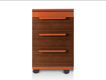 Unità di cassettiere in legno con ruote Paso Doble i 4 Mariani