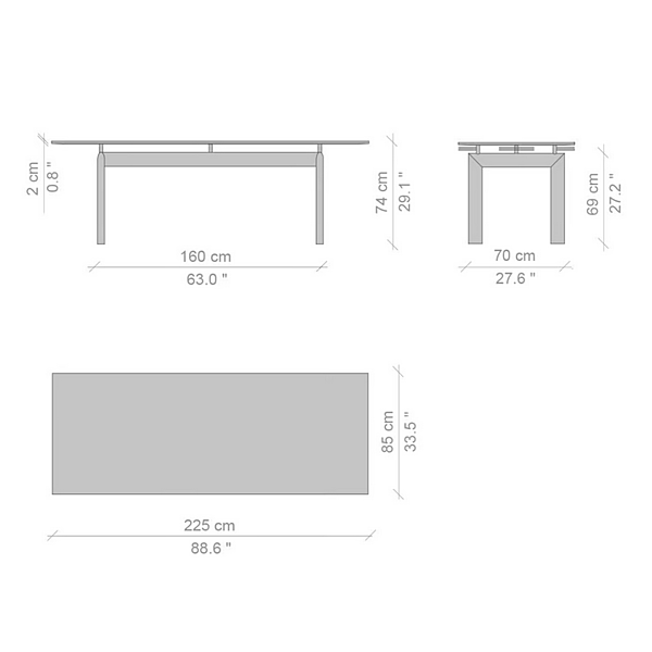 Tavolo regolabile in altezza con struttura in tubolare D Avion CASSINA 006 fabbrica CASSINA dall'Italia. Foto №13
