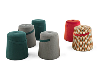 Pouf rotondo in tessuto imbottito Segreti S96 ARTE BROTTO S96