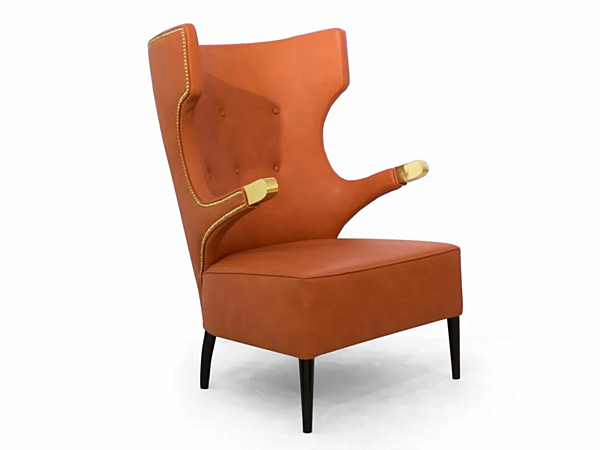 Poltrona in pelle imbottita con braccioli Sika BRABBU fabbrica BRABBU dall'Italia. Foto №1