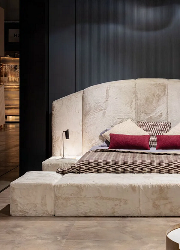 Letto matrimoniale con testata imbottita in tessuto CASA +39 CONCEPT 01 ECO001 fabbrica ENCORE (by CASA +39) dall'Italia. Foto №12