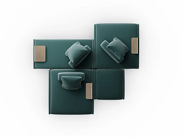 Divano modulare in tessuto Lilas Mosaique Gallotti&Radice fabbrica Gallotti & Radice dall'Italia. Foto №2