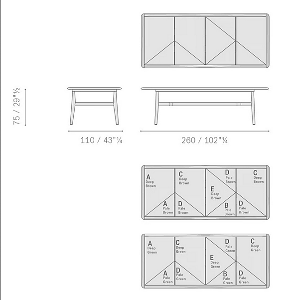 Tavolo rettangolare da giardino in teak con piano in stoneware POLTRONA FRAU The Secret Garden fabbrica POLTRONA FRAU dall'Italia. Foto №14