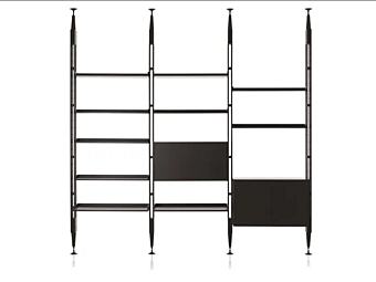Libreria in legno a soffitto e pavimento CASSINA 835 Infinito