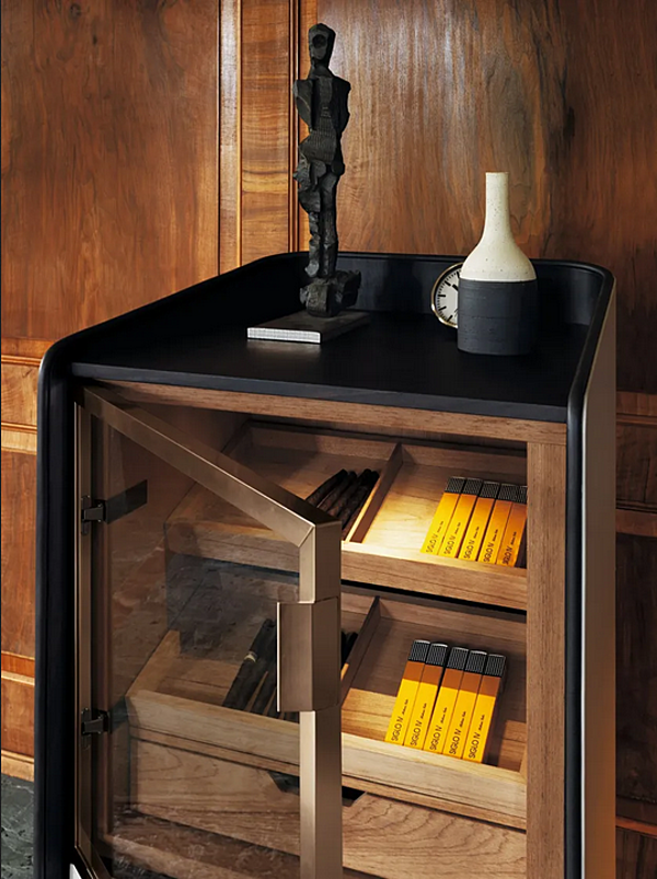 Unità di stoccaggio per sigari in legno Flou Gentleman fabbrica Flou dall'Italia. Foto №4
