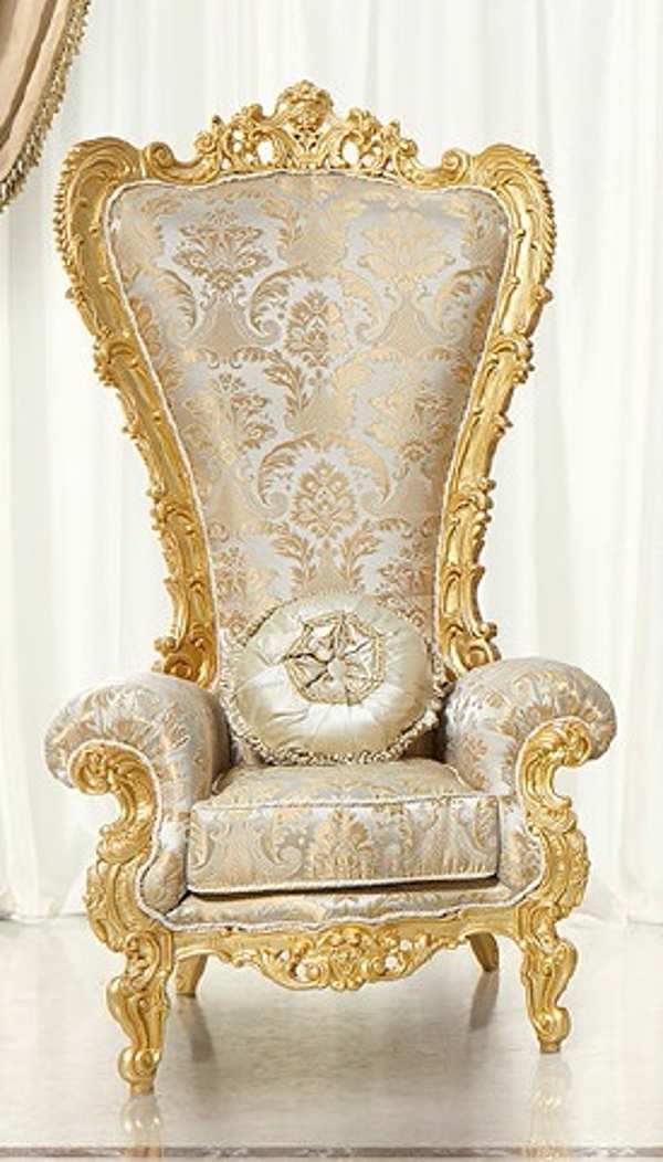 Due troni dorati con tavolo Modenese Gastone fabbrica MODENESE GASTONE dall'Italia. Foto №1