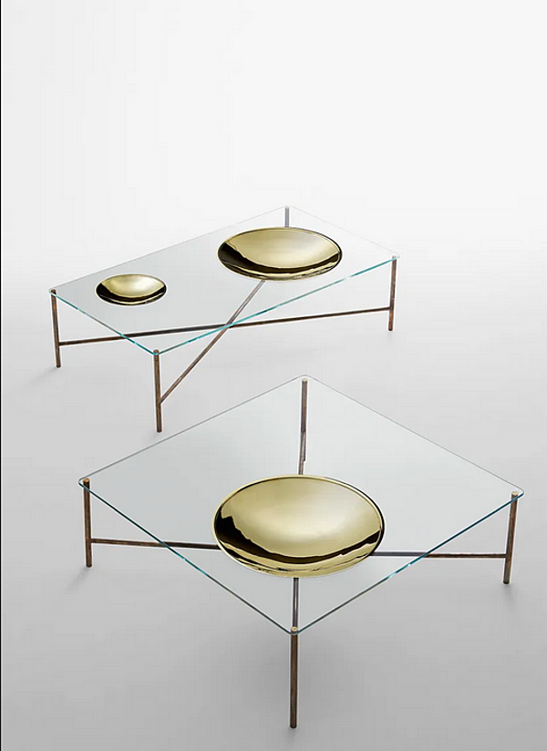 Tavolino da caffè quadrato in cristallo Golden Moon Gallotti&Radice fabbrica Gallotti & Radice dall'Italia. Foto №3