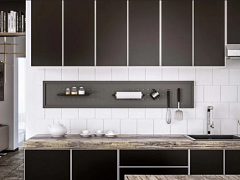 Schienale da cucina in metallo su misura DAMIANO LATINI fabbrica DAMIANO LATINI dall'Italia