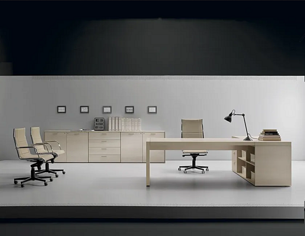 Scrivania executive in legno a forma di L con cassetti Blade i 4 Mariani fabbrica i 4 Mariani dall'Italia. Foto №7