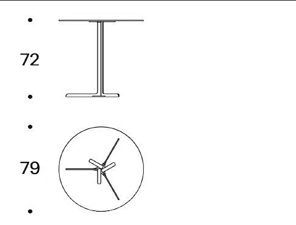 Tavolo da giardino rotondo in HPL Saba Garden fabbrica SABA dall'Italia. Foto №6