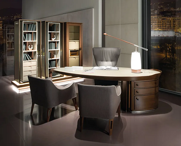 Scrivania in legno con cassetti GIORGETTI ERASMO fabbrica GIORGETTI dall'Italia. Foto №2