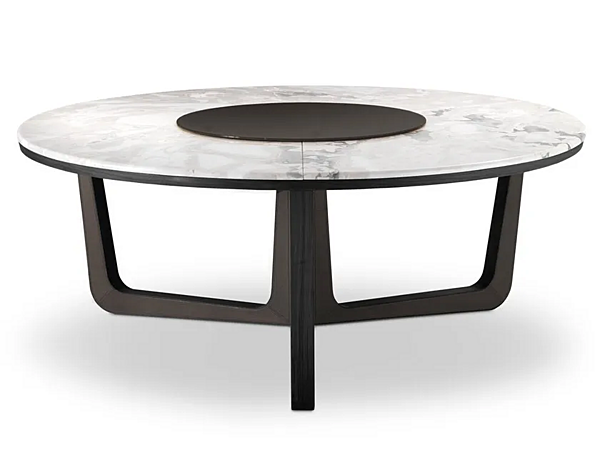 Tavolo da pranzo rotondo in marmo con lazy susan I 4 Mariani Ascot fabbrica i 4 Mariani dall'Italia. Foto №1