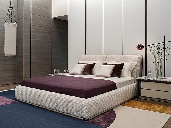 Letto matrimoniale con testata imbottita in tessuto GIORGETTI ADAM fabbrica GIORGETTI dall'Italia. Foto №5