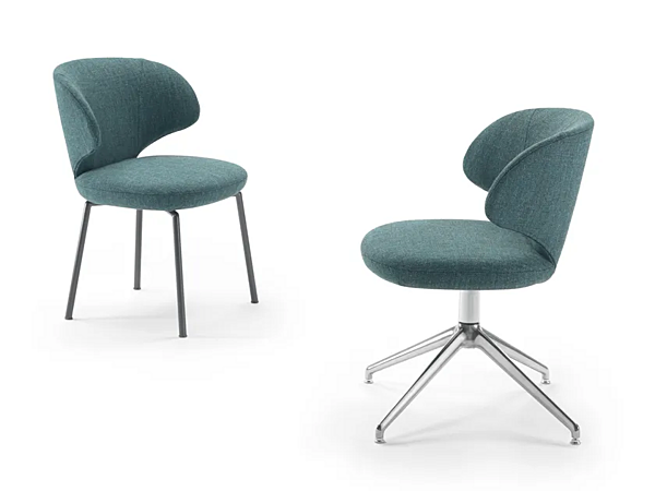 Poltrona girevole a 4 razze in tessuto Flexform Susanne 2A702 fabbrica FLEXFORM dall'Italia. Foto №5