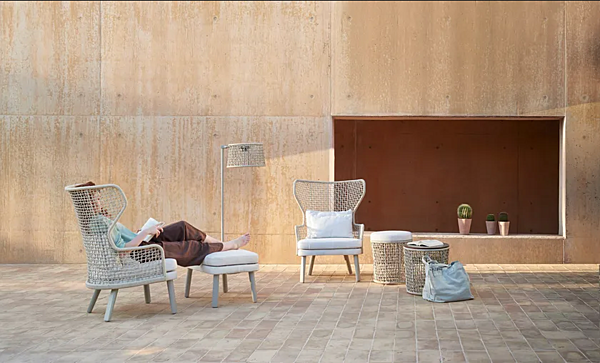 Poltrona da giardino con braccioli in corda VARASCHIN collezione Emma 23655, 23656, 23657, 23658 fabbrica VARASCHIN dall'Italia. Foto №2