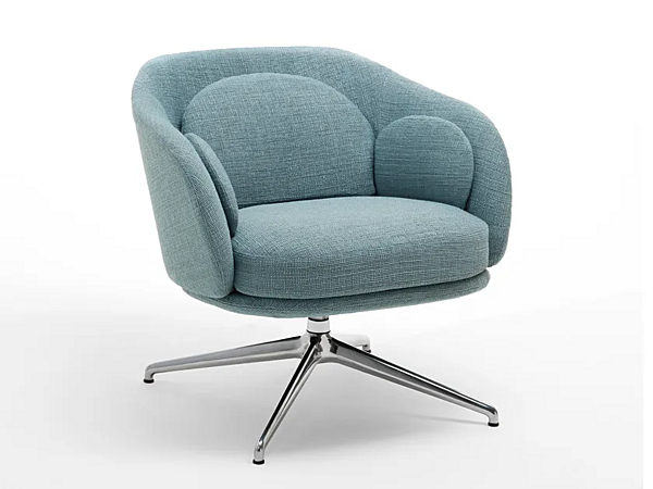 Poltrona girevole con rivestimento sfoderabile Saba collezione Sunset fabbrica SABA dall'Italia. Foto №1