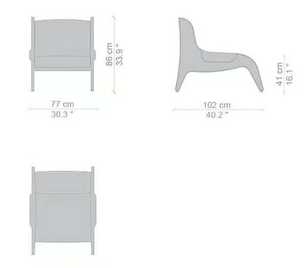 Poltrona in tessuto con braccioli CASSINA ANTRAPUS fabbrica CASSINA dall'Italia. Foto №3