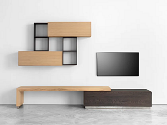Parete di stoccaggio sezionale in legno ARTE BROTTO GEO 04