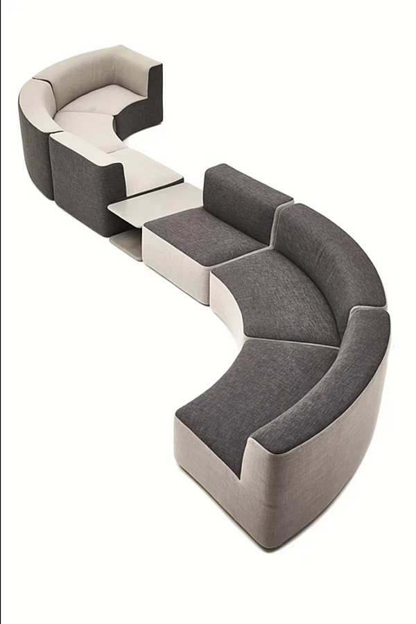 Divano modulare curvo in tessuto da giardino con schienale imbottito VARASCHIN Circle Belt 221 fabbrica VARASCHIN dall'Italia. Foto №11