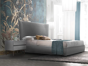 Letto matrimoniale con testiera imbottita CASA +39 EOS E0001, E0006