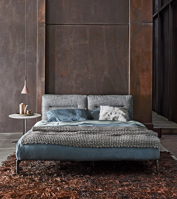Letto matrimoniale in tessuto con testata imbottita FLEXFORM ADDA fabbrica FLEXFORM dall'Italia. Foto №8