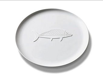 Vassoio rotondo in porcellana Poisson CASSINA GNR 32