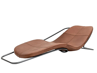 Chaise longue in pelle imbottita Wireflow Driade fabbrica Driade dall'Italia