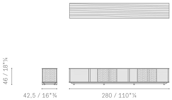 Credenza in tessuto tecnico POLTRONA FRAU collezione Lloyd Tex fabbrica POLTRONA FRAU dall'Italia. Foto №27