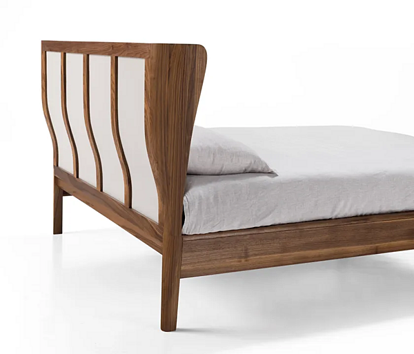 Letto matrimoniale in noce con testiera imbottita ARTE BROTTO LEONARDO L973N L973N fabbrica Arte Brotto dall'Italia. Foto №3