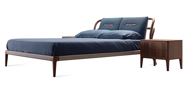 Letto matrimoniale in legno massello con testata imbottita DALE Smusso P 130 fabbrica Dale Italia (by Cantiero) dall'Italia. Foto №14