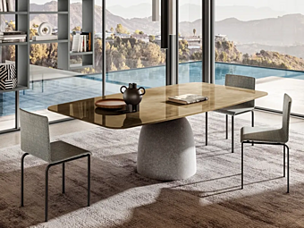 Tavolo da pranzo rettangolare in XGlass LAGO collezione Janeiro