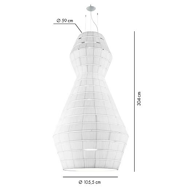 Lampada a sospensione in tessuto AXOLIGHT Layers fabbrica Axolight dall'Italia. Foto №7