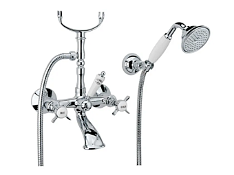 Set di vasca da bagno in acciaio a parete con doccetta Princeton Gaia Mobili fabbrica GAIA dall'Italia