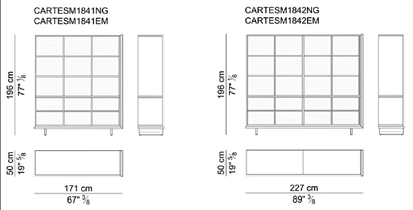 Scaffale alto in legno per ufficio Cartesiano i 4 Mariani fabbrica i 4 Mariani dall'Italia. Foto №4