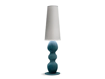 Lampada da terra in metallo e tessuto Carmen CORTEZARI 1479