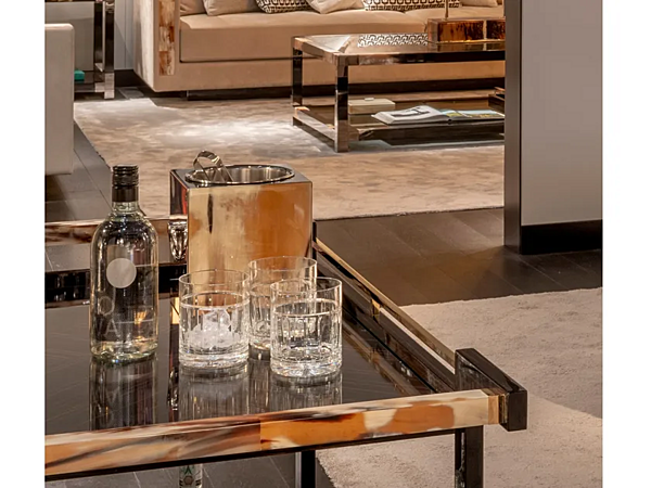 Carrello per bevande in legno con manici in corno ARCAHORN Elia 4741 4741 fabbrica ARCAHORN dall'Italia. Foto №2