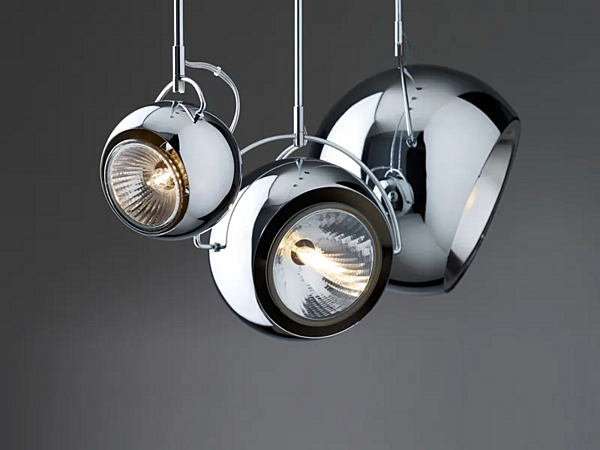 Lampada a sospensione in metallo Beluga in acciaio Fabbian fabbrica Fabbian dall'Italia. Foto №4