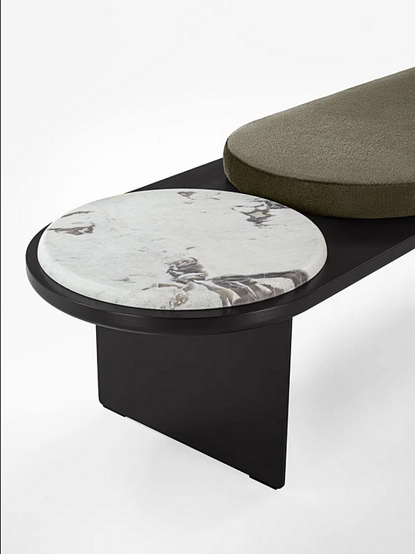 Panchina in metallo con schienale imbottito Gallotti&Radice Sensei fabbrica Gallotti & Radice dall'Italia. Foto №5