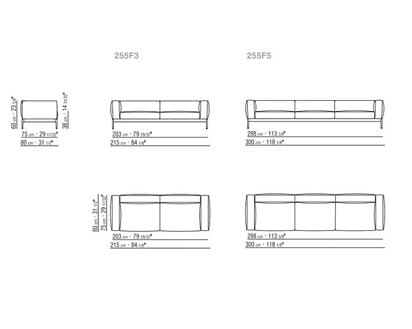 Divano in tessuto a tre posti con copertura removibile Romeo FLEXFORM fabbrica FLEXFORM dall'Italia. Foto №5