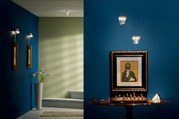 Lampada da soffitto LED in cristallo Tripla Fabbian fabbrica Fabbian dall'Italia. Foto №4
