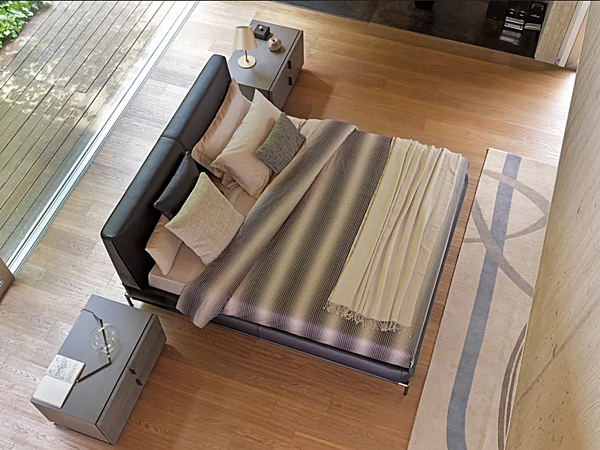 Letto matrimoniale in tessuto con copertura removibile Flou Icon fabbrica Flou dall'Italia. Foto №3