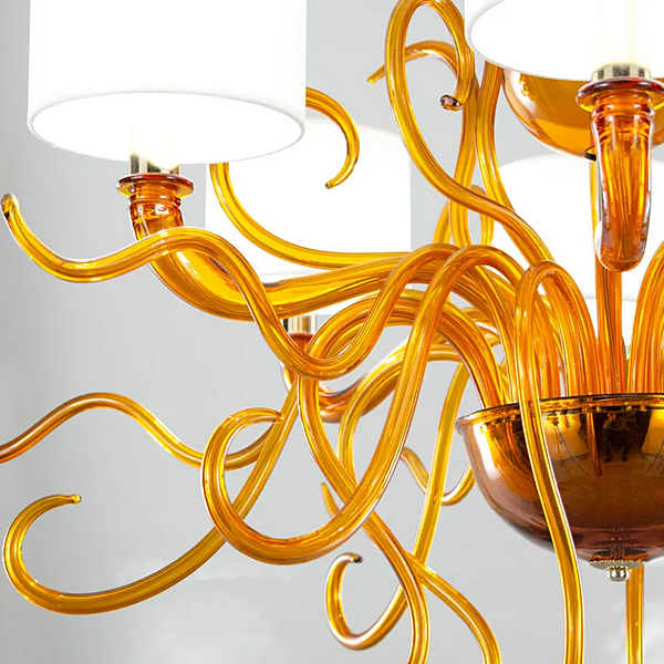 Светильник из муранского стекла ручной работы TOURBILLON MULTIFORME LP0505-6-A2 fabbrica MULTIFORME dall'Italia. Foto №8