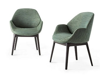 Poltrona in tessuto con braccioli Calathea GIORGETTI