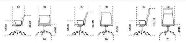 Sedia da ufficio in eco pelle con ruote OFX 09 Gallotti&Radice fabbrica Gallotti & Radice dall'Italia. Foto №2