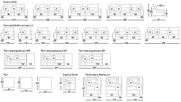 Divano BIBA salotti Brad fabbrica BIBA salotti dall'Italia. Foto №8