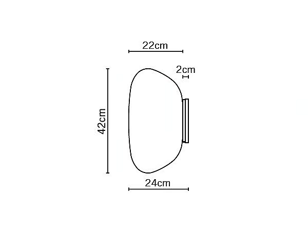 Lampada da soffitto in vetro Lumi Poga Fabbian fabbrica Fabbian dall'Italia. Foto №2