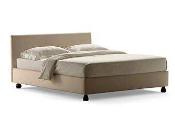 Letto matrimoniale su ruote in tessuto Flou Notturno